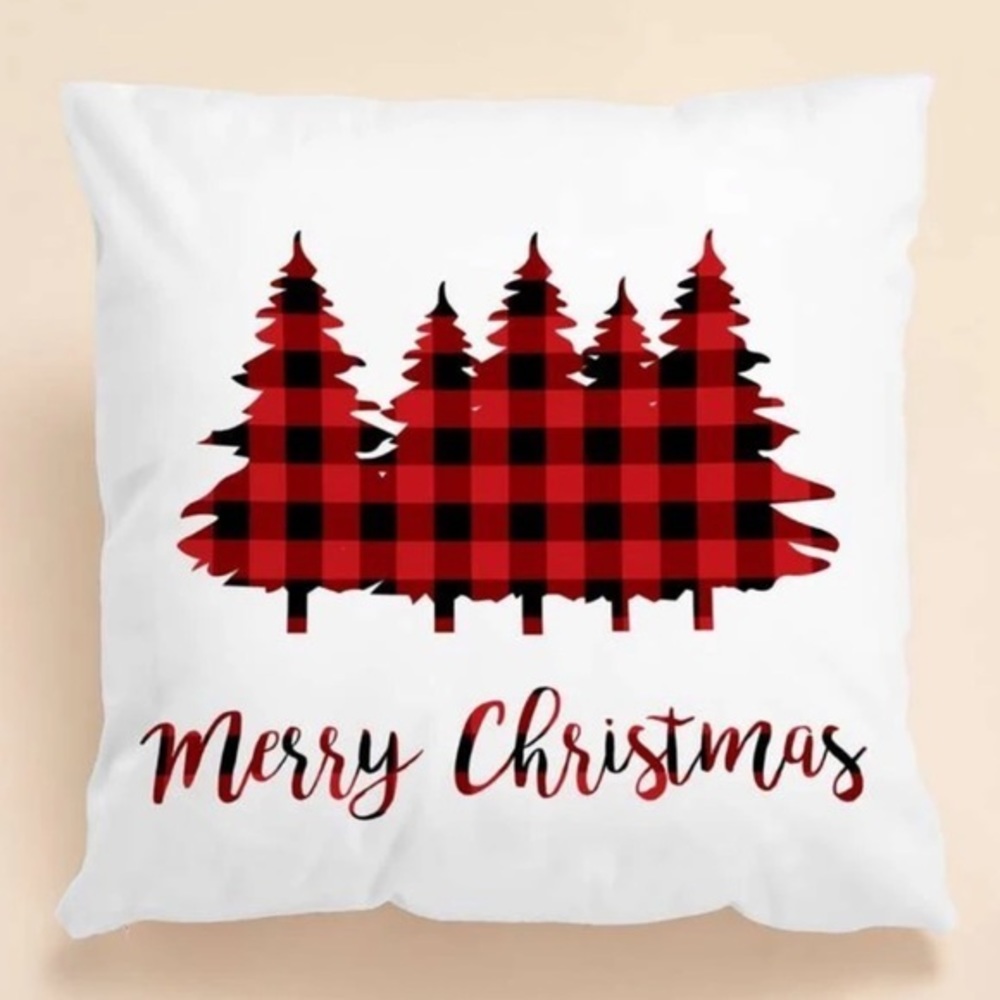Farmhouse Buffalo Plaid 17 x 17 Throw Pillow Cover (QUANTITY ONE)